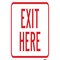 Signmission Exit Here, Heavy-Gauge Aluminum Rust Proof Parking Sign, 12" H, 18" L, A-1218-25204 A-1218-25204 - alternate 1